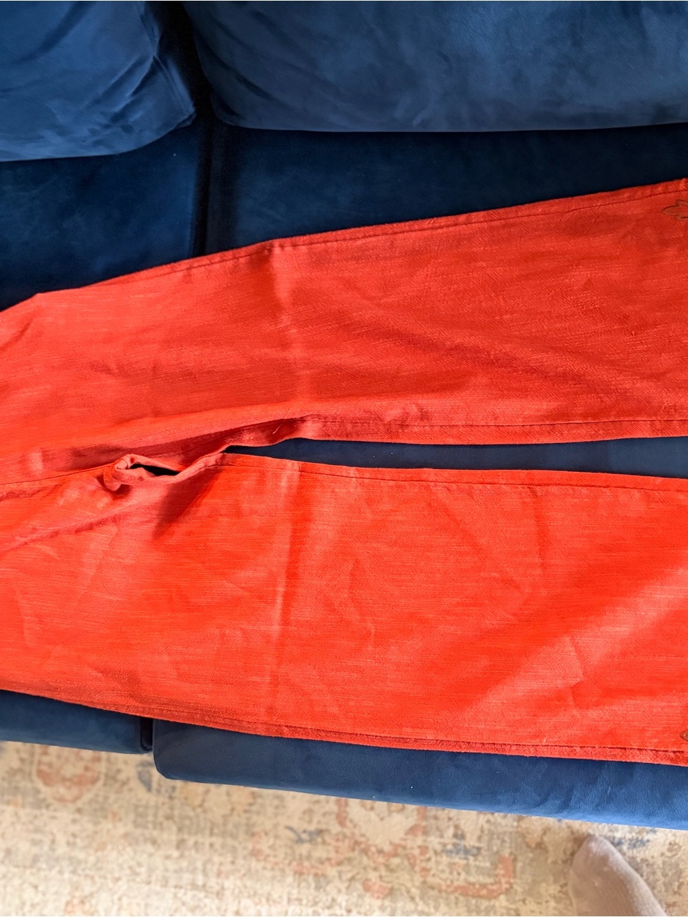 Anthropologie Brick Red Linen Blouse